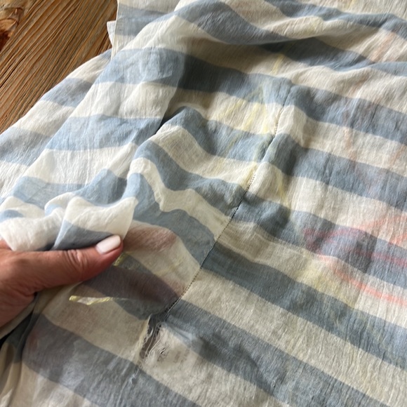 Anthropologie Fringed Embroidered Caftan Coverup - Picture 6 of 9